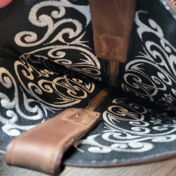 Tony Lama Embroidered Western Tan Cream Cowgirl Boots Size 8 - Picture 3 of 14